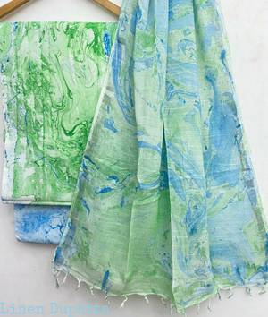 Linen Dupatta Cotton Suit