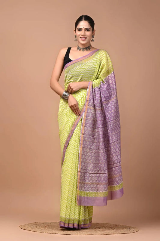 Sanganeri Chanderi Silk Saree 1016