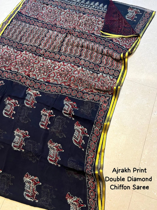 Double Diamond Chiffon Saree 113