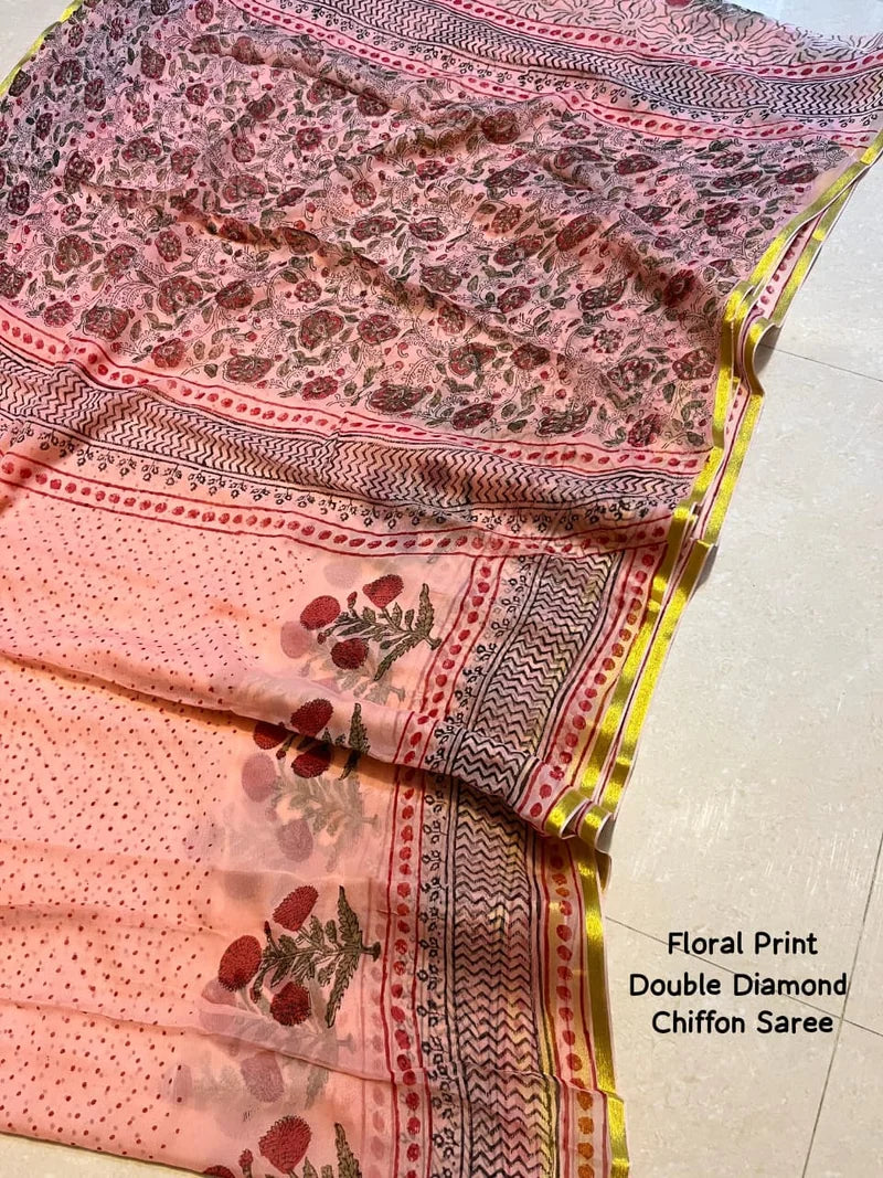 Double Diamond Chiffon Saree 111