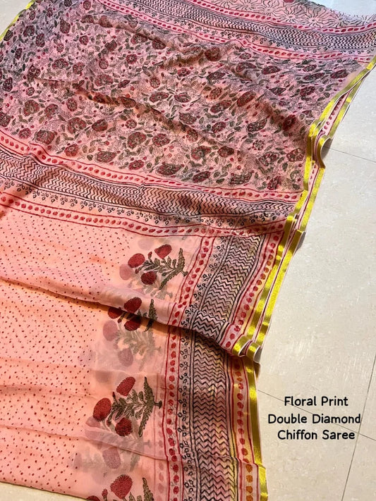 Double Diamond Chiffon Saree 111