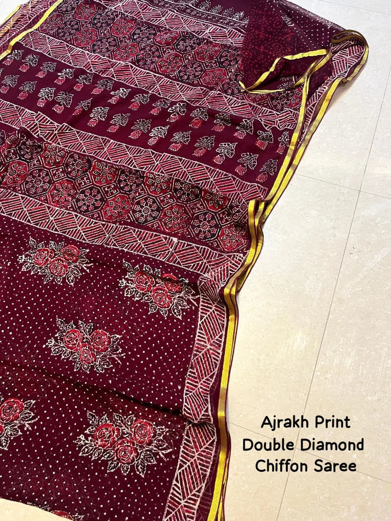 Double Diamond Chiffon Saree 110