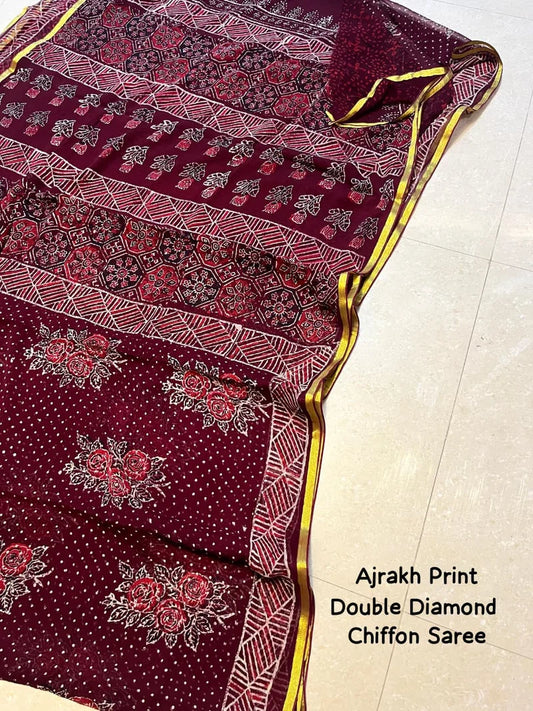 Double Diamond Chiffon Saree 110