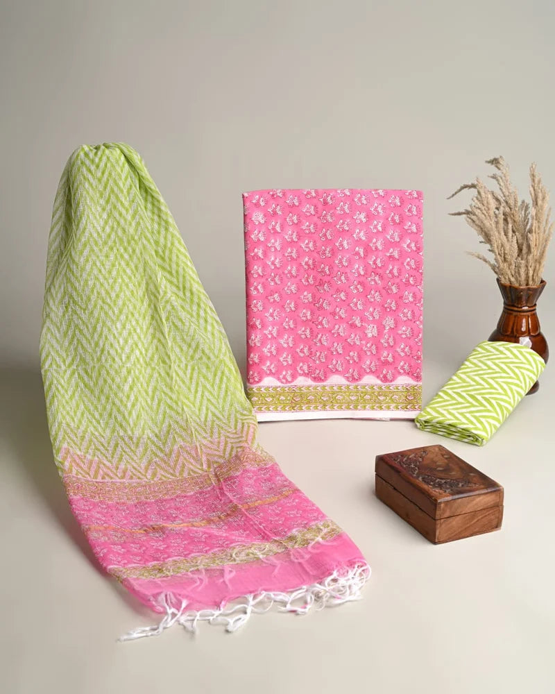 COTTON SUIT WITH KOTA-DORIA DUPATTA (BG29)