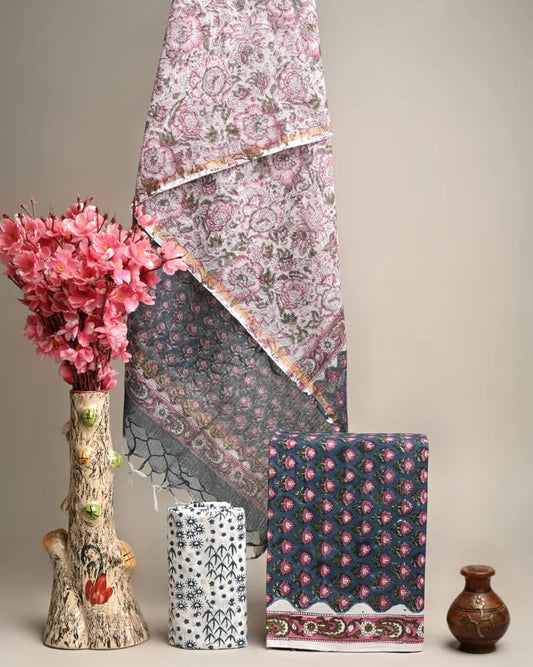 COTTON SUIT WITH KOTA-DORIA DUPATTA (BG26)
