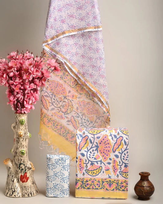 COTTON SUIT WITH KOTA-DORIA DUPATTA (BG24)