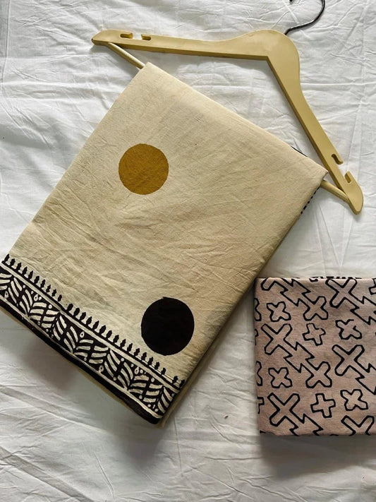 Bagru Cotton Mulmul saree 1029