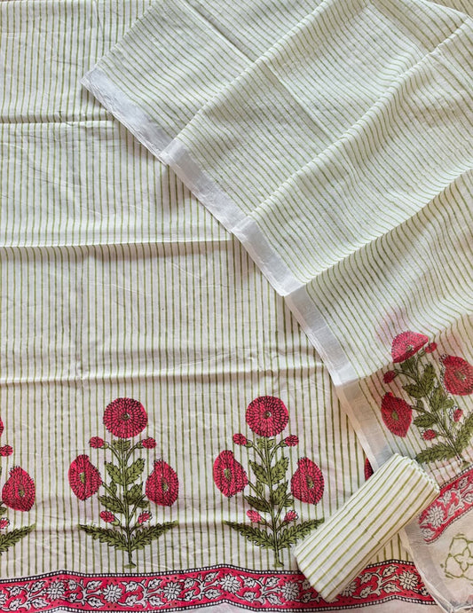 COTTON SUIT WITH LINEN DUPATTA 121
