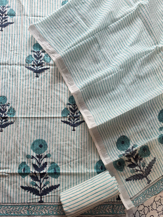 COTTON SUIT WITH LINEN DUPATTA 110