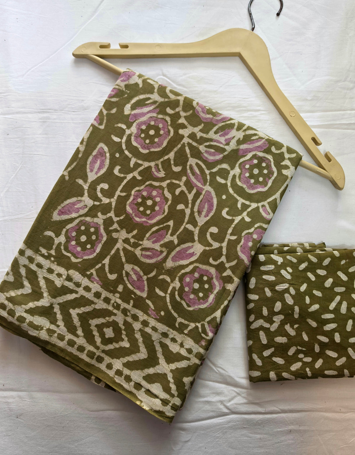 BAGRU-DABU PRINTED FLORAL MULCOTTON SAREE 1023