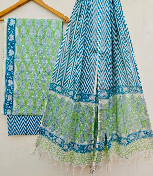 COTTON SUIT WITH LINEN DUPATTA 126