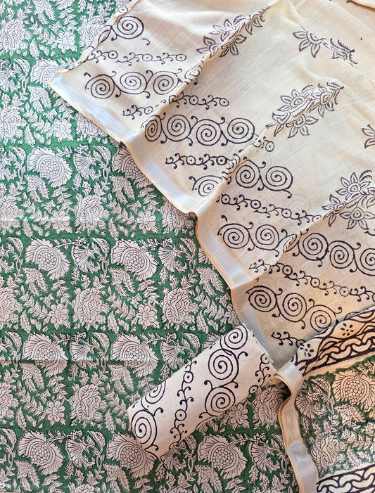 COTTON SUIT WITH LINEN DUPATTA 1O3