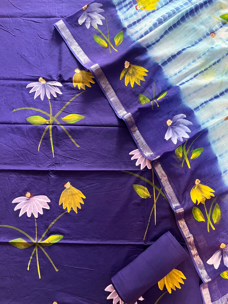 COTTON SUIT WITH LINEN DUPATTA 115