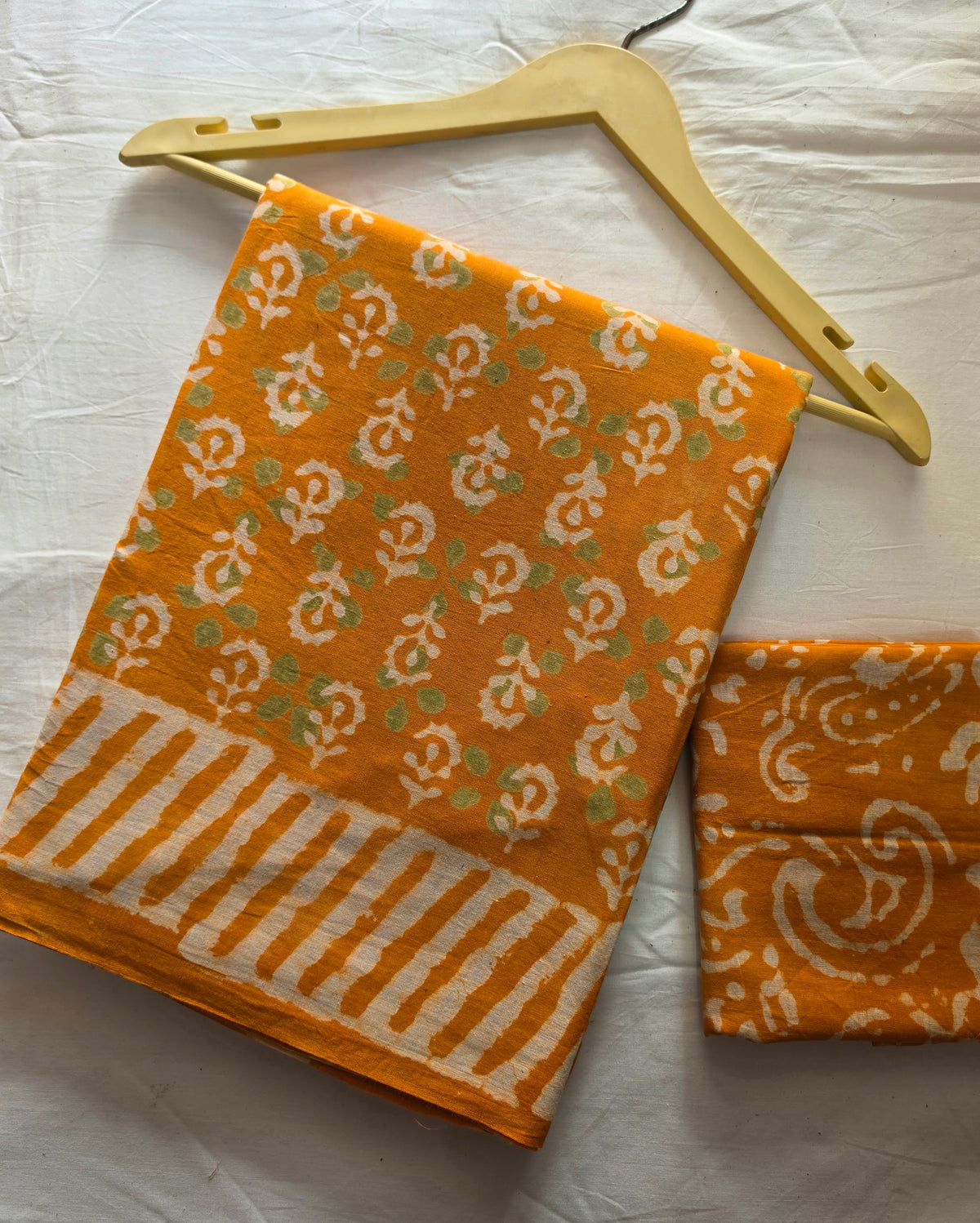 BAGRU-DABU PRINTED MULCOTTON SAREE 1022
