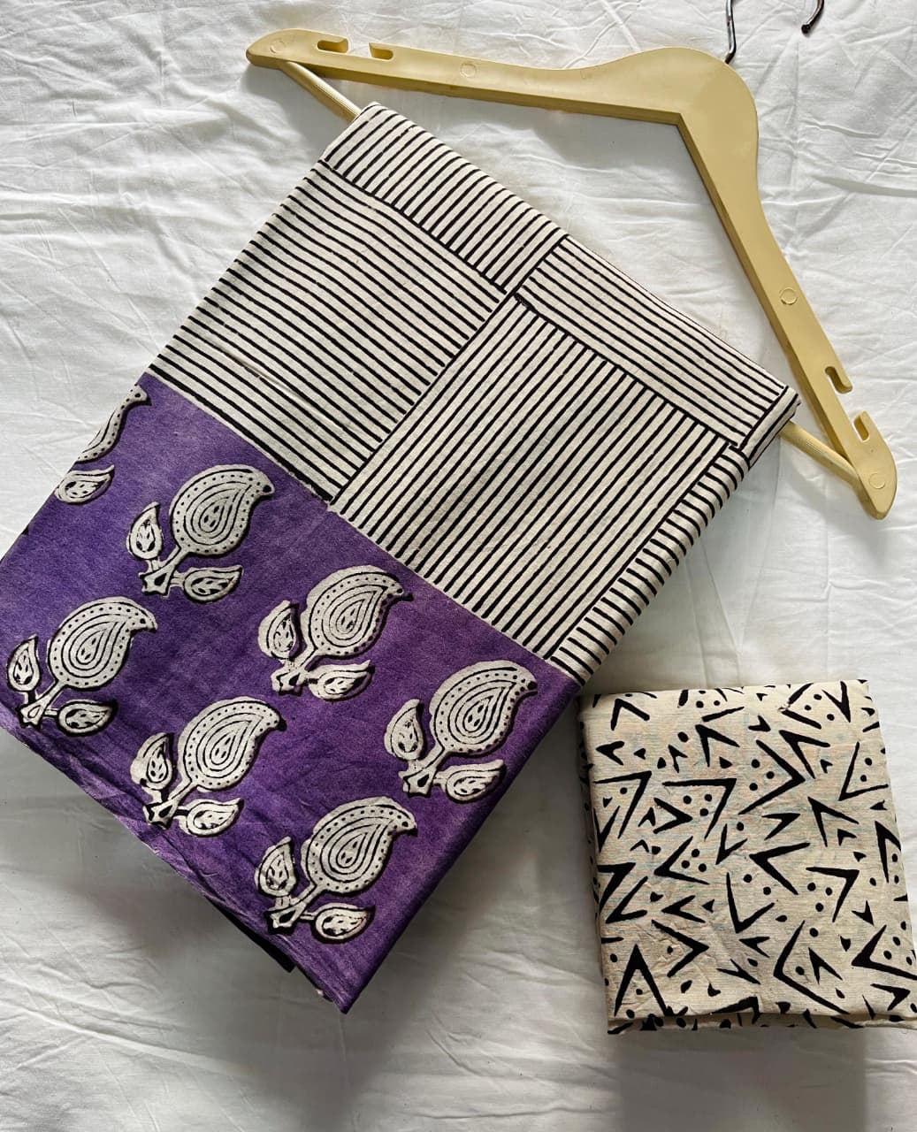 Geometrical Printed Bagru Mulcotton Saree 1012