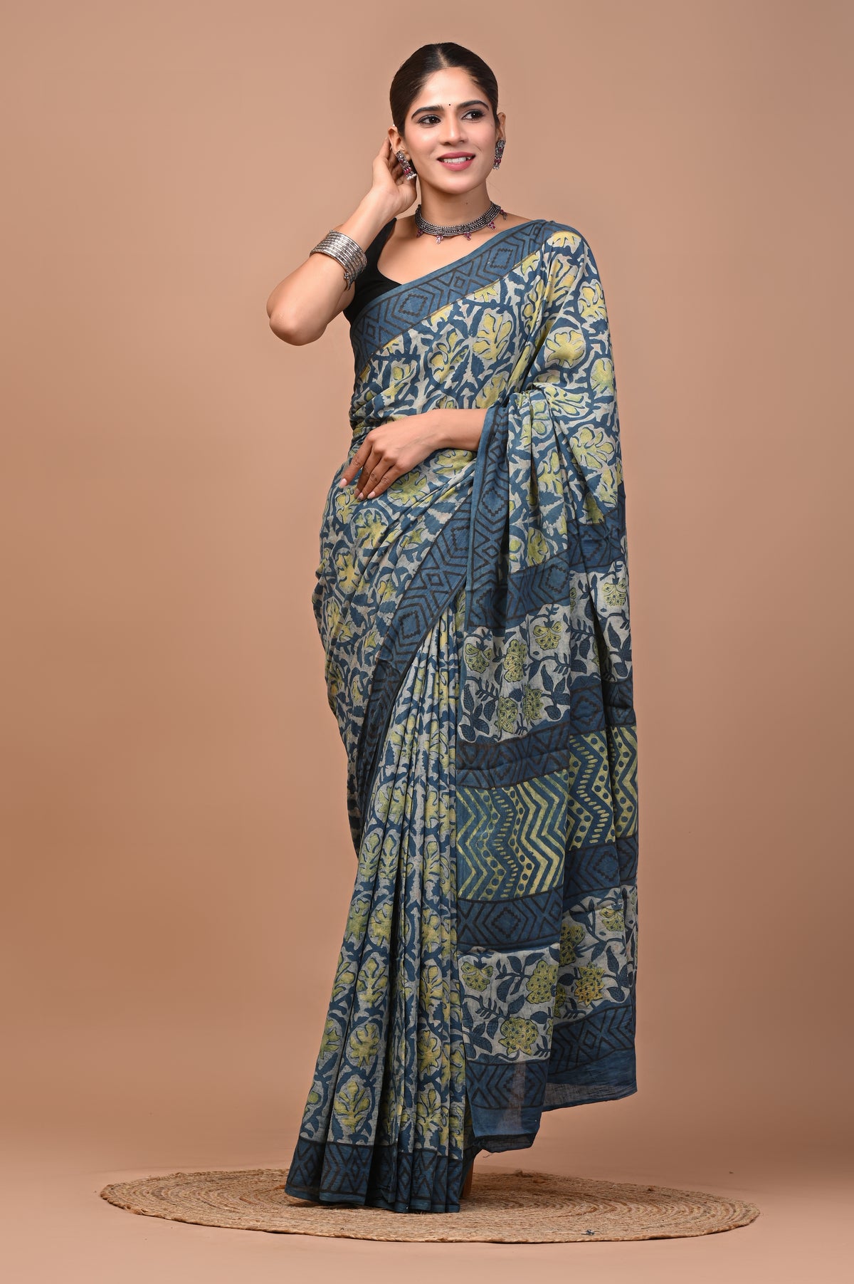 NASHPAL DYES MULCOTTON SAREE 1020
