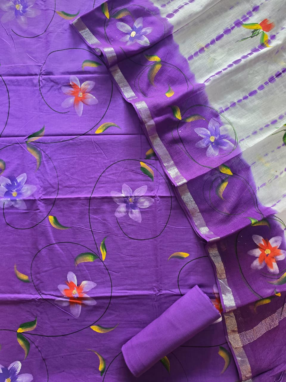 COTTON SUIT WITH LINEN DUPATTA 116