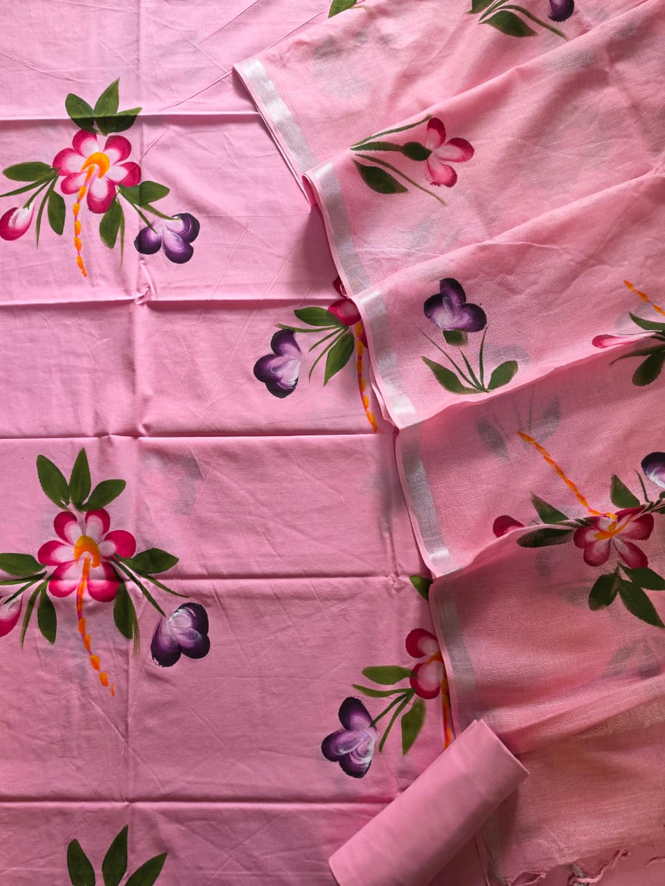 COTTON SUIT WITH LINEN DUPATTA 118