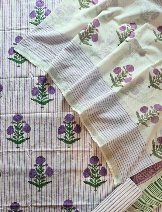 COTTON SUIT WITH LINEN DUPATTA 120